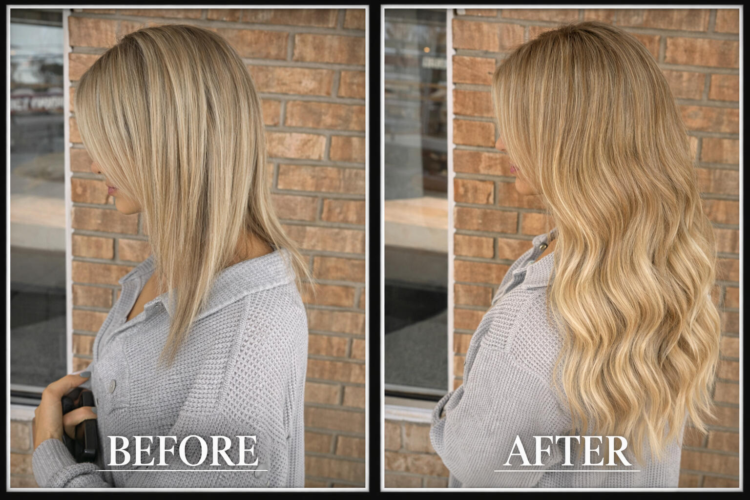 The LUXE Difference Luxury hair extension transformation by LUXE Length Extensions in Brookfield, WI